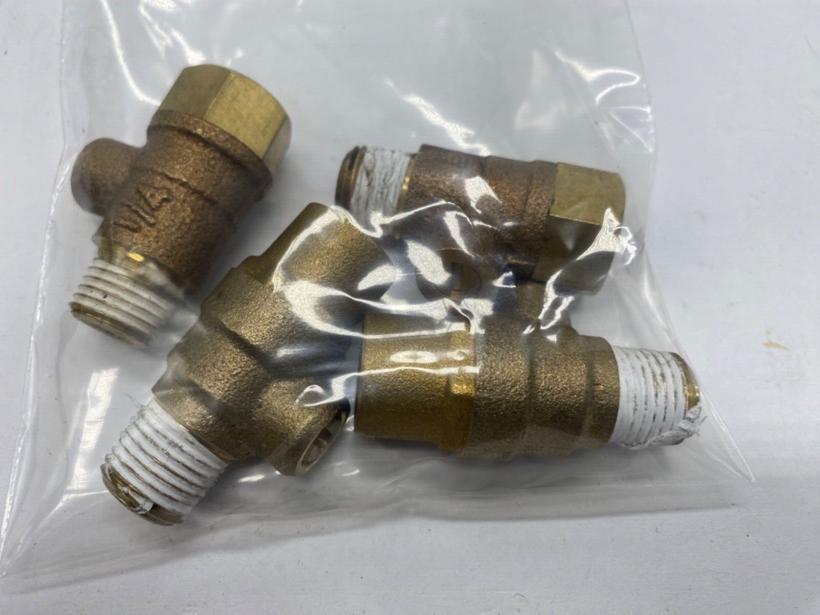 Bulk lot qty 4, Watts 1/4 LFTC pet test cock 1/4” male x 1/4” female npt