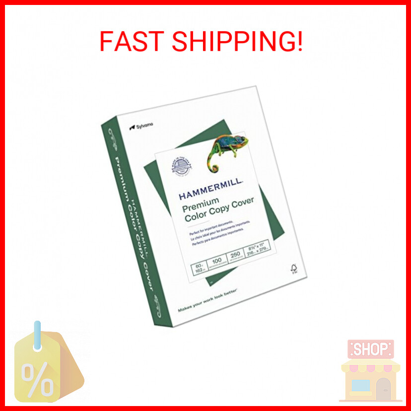 Hammermill Cardstock, Premium Color Copy, 60 lb, 8.5 x 11 – 1 Pack (250 Sheets)