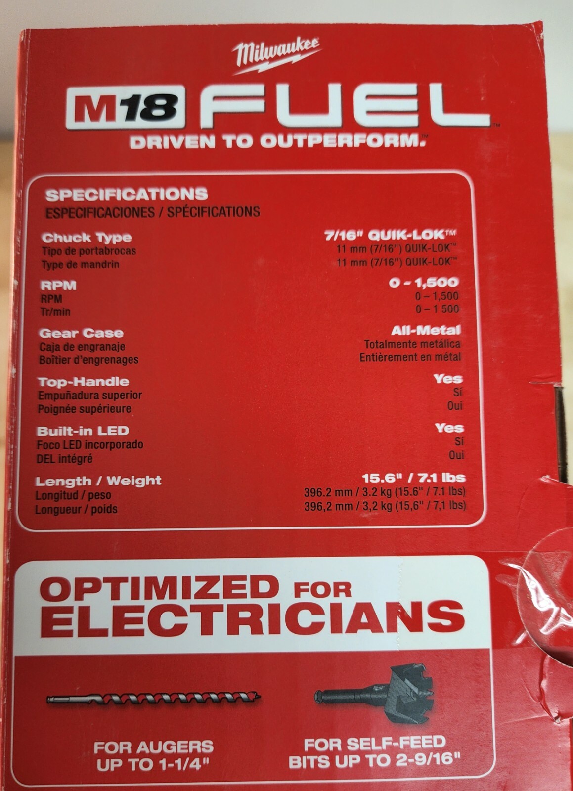 Milwaukee M18 FUEL Hole HAWG Right Angle Drill w/ 7/16″ Chuck QUIK-LOK 2808-20