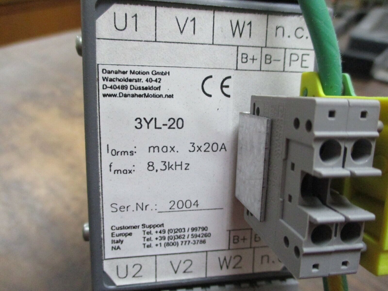 Danaher Motion Motor Control Unit 3YL-20 3X20A 8.3kHz Used