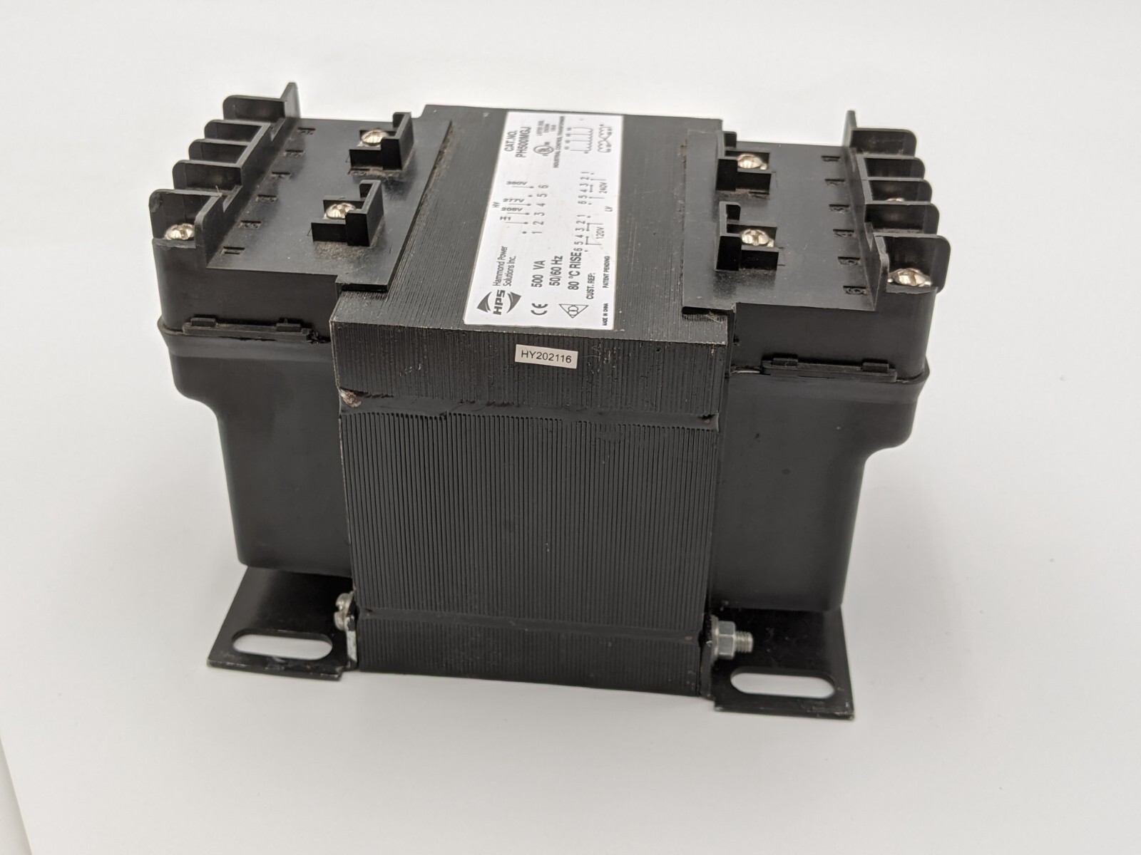 Hammond PH500MGJ Control Transformer 50/60 Hz 208/277/380 VAC 500 VA Used