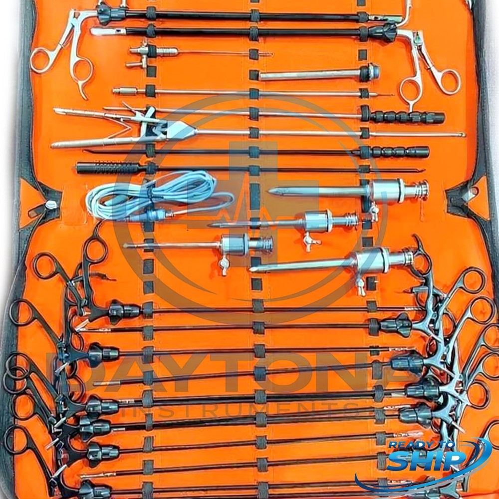 German Grade 28 Pcs Laparoscopic Surgery Set Laparoscopy Endoscopy Instruments