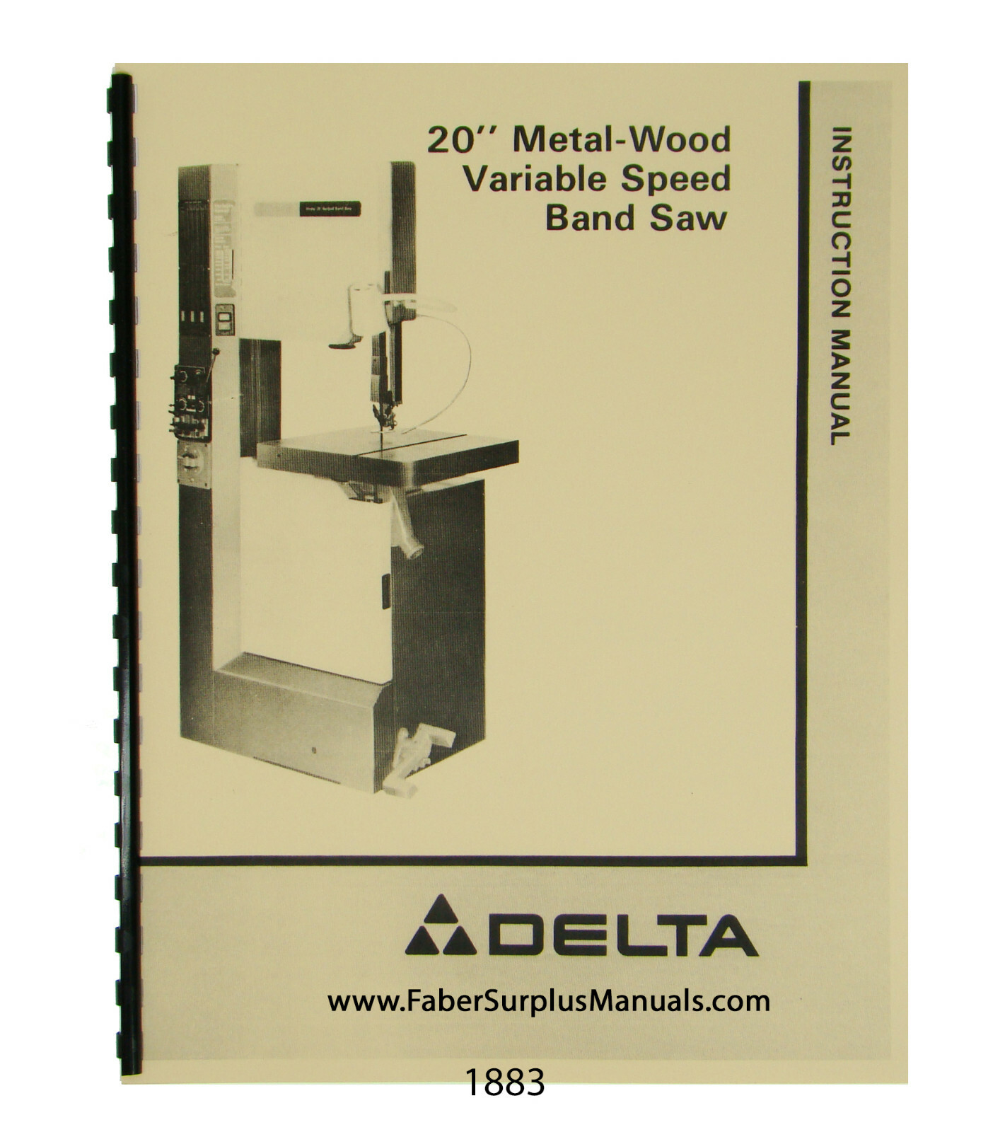 Delta 20″ Metal-Wood Bandsaw 28-3×5 28-345 others Instruction Parts Manual #1883