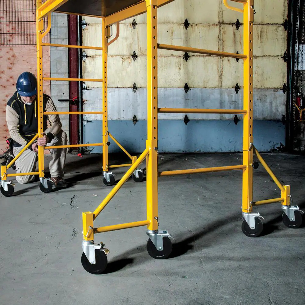 14 In. Scaffold Outriggers with 5 In. Heavy Duty Caster Wheels, Compatible with