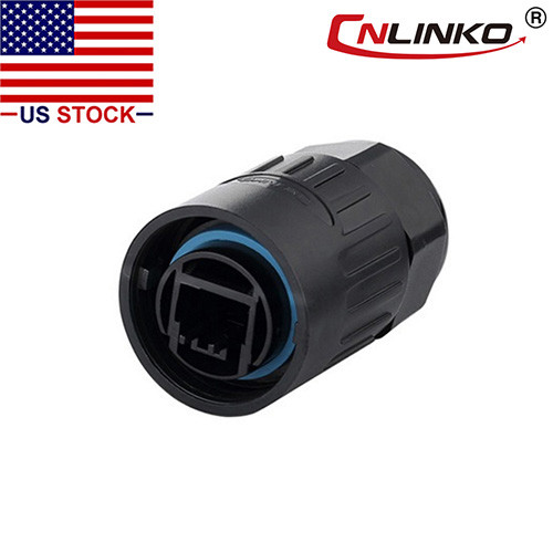Ethernet Industrial Connector RJ45 Male Plug Outdoor Waterproof IP67 Fast Data