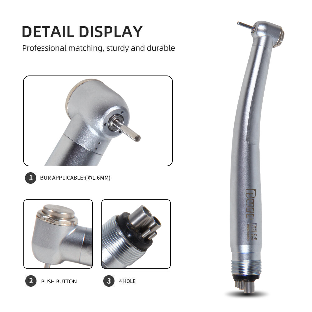 Dental Standard High Speed Handpiece 4 Holes Push Button Midwest