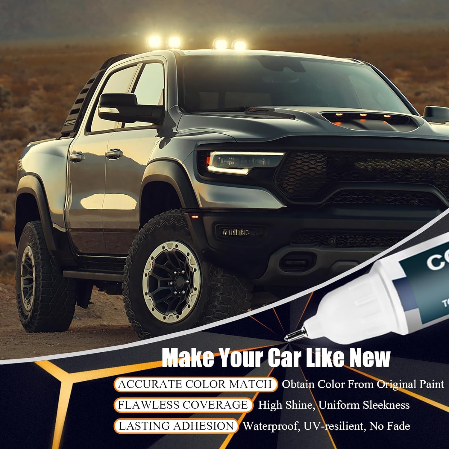 Diamond Black Crystal Pearl~Coat Touch Up Paint for Dodge Ram