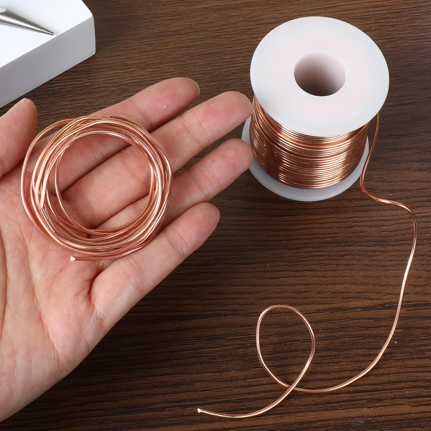 14 Gauge Bare Copper Wire 1.6mm 98ft Dead Soft Solid 1lb Spool Electroculture