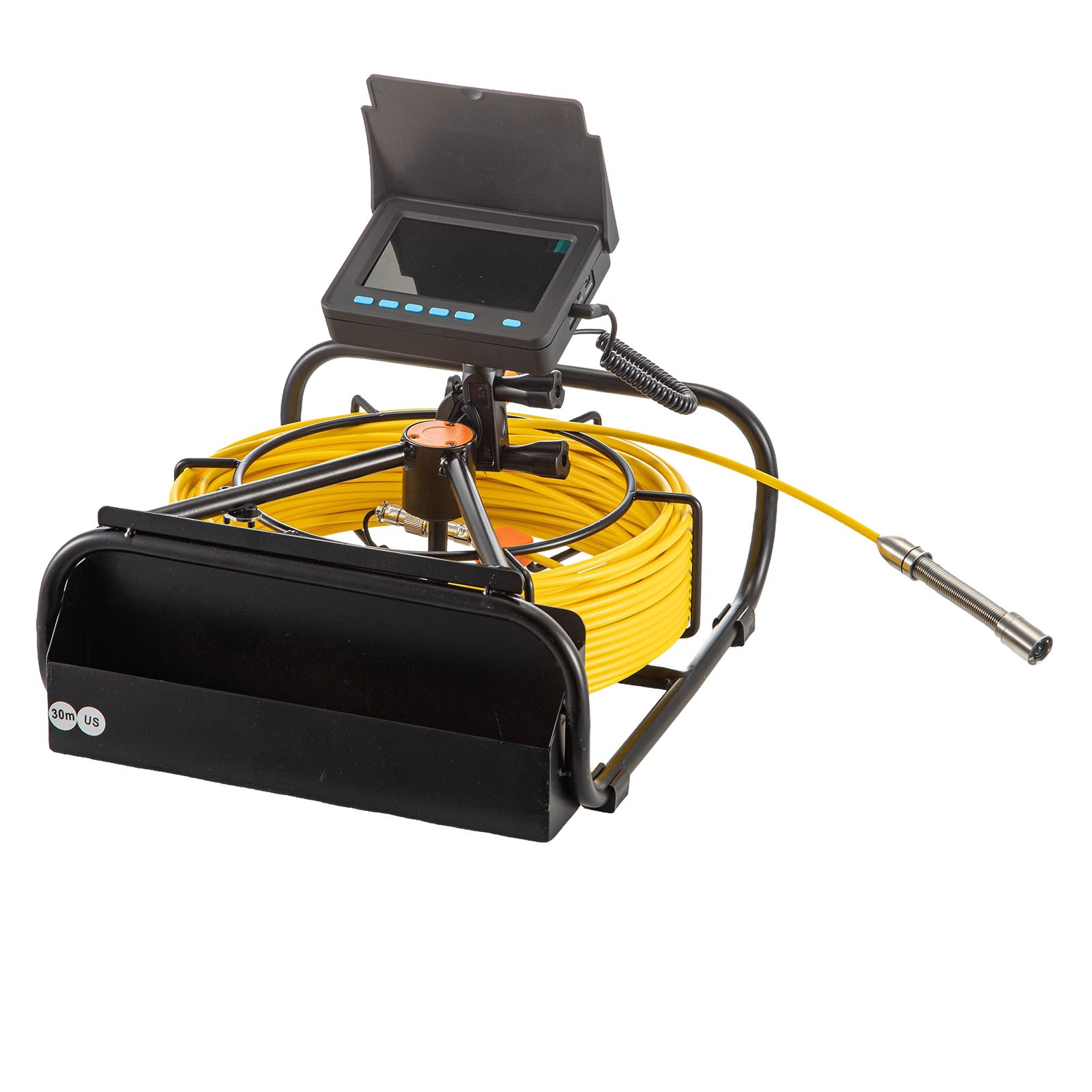 VEVOR Sewer Camera 98.4ft/30m Pipe Inspection Camera HD Drain 4.3 In LCD Monitor