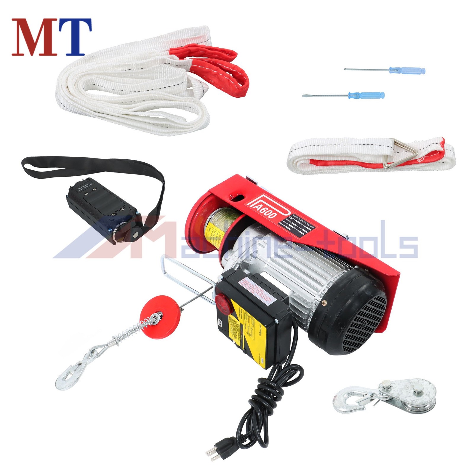 PA600 1320lbs Electric Hoist 328ft/100m Wireless Remote Control 110V 1150W