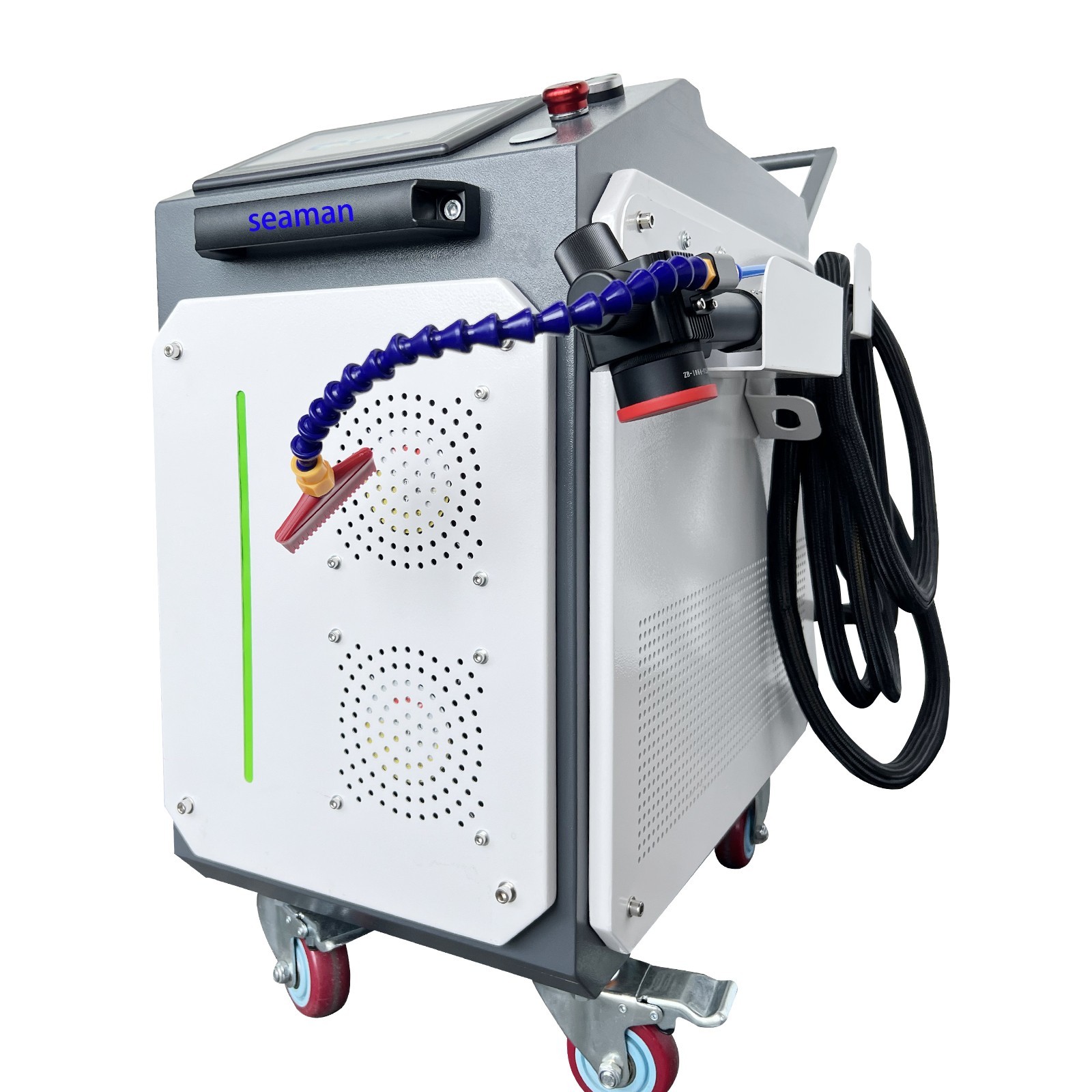 US SHIP 300W JPT Pulsed Laser Cleaning Machine Wood Laser Rust Oil Paint Removal