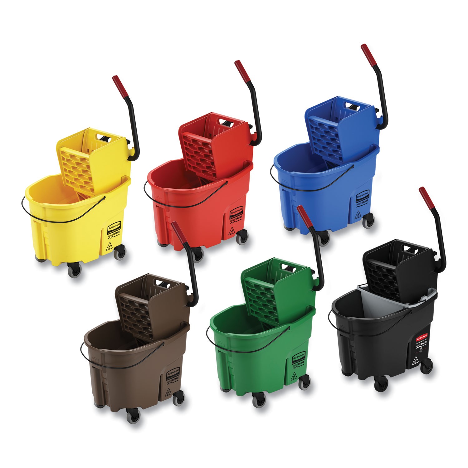 Rubbermaid® Commercial Wavebrake 35 Quart Bucket/Wringer Combinations, Yellow