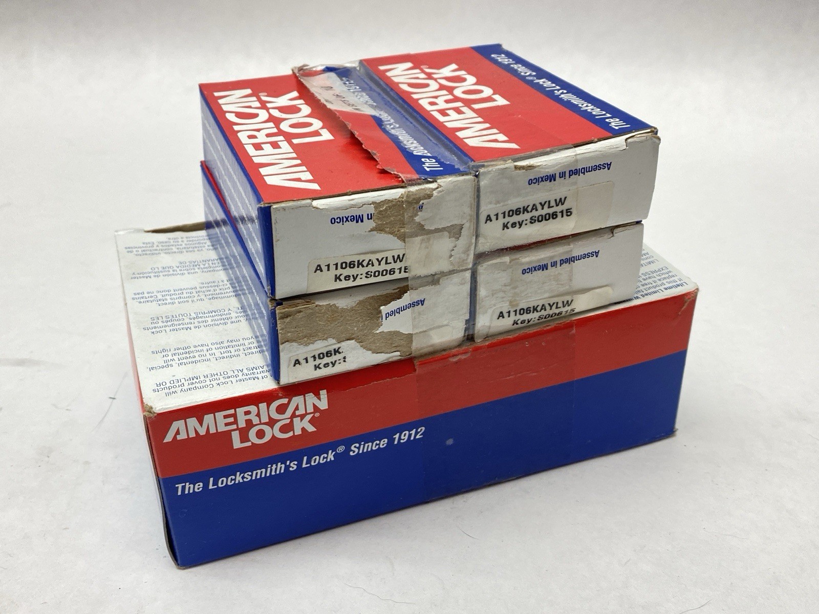 American Lock A1106KAYLW Lockout Padlock Yellow Key S00615 LOT OF 10