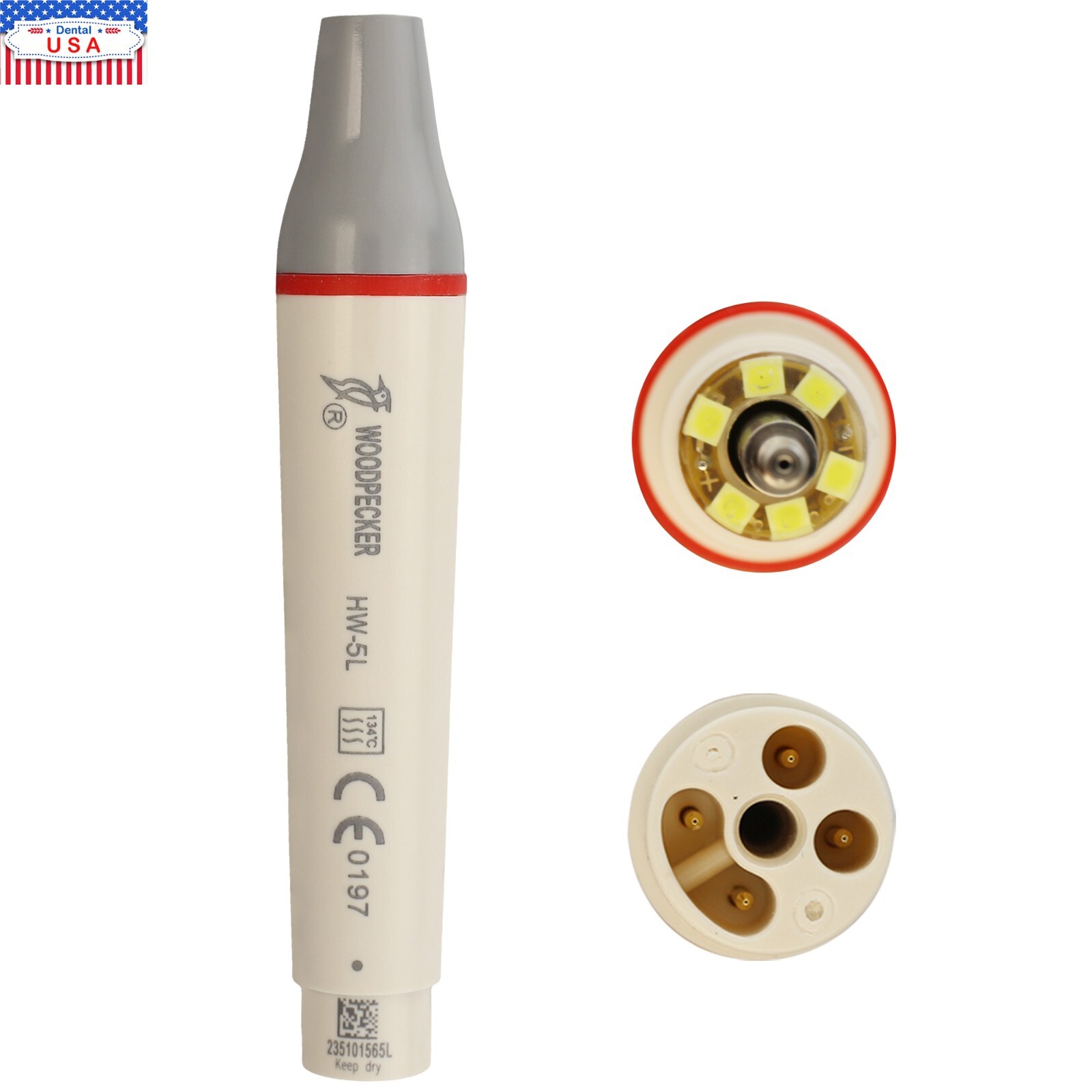 Original Woodpecker Ultrasonic Piezo Scaler Handpiece HW-5L For UDS N2 3 E P LED