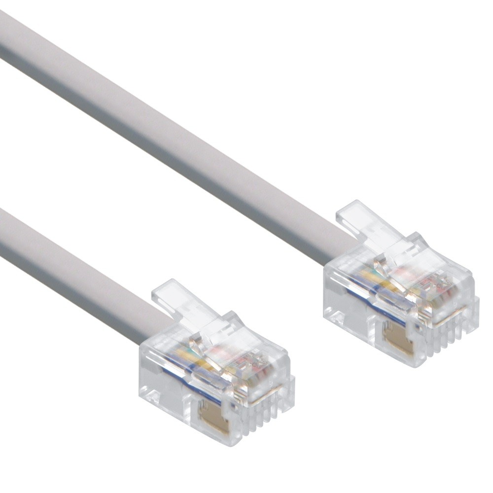 5 Pack of 7Ft RJ12 Modular Cable Reverse