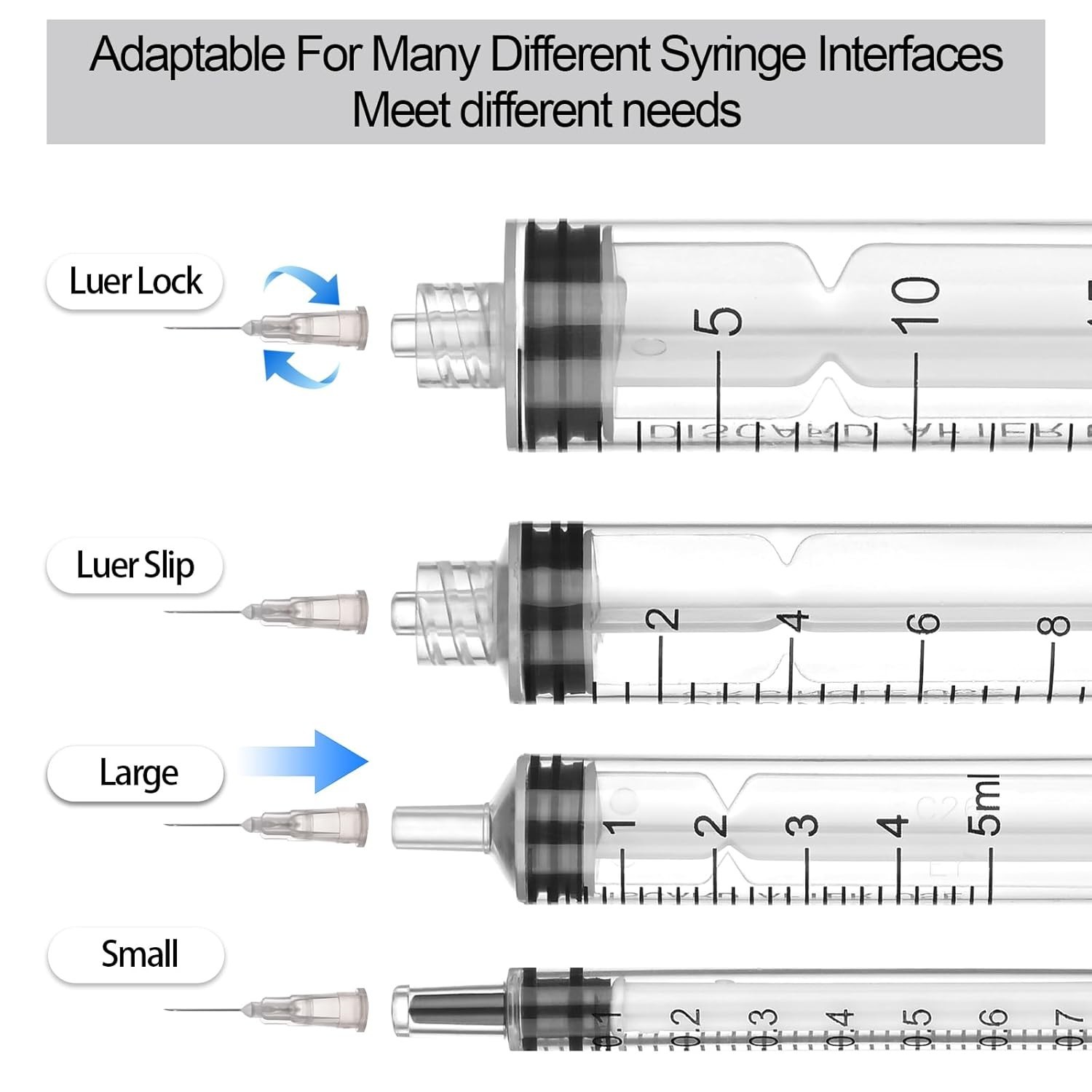 100 Pack 27 Ga 13mm 1/2 in Disposable Needles for Scientific and Industrial D…