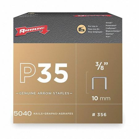 Arrow Fastener 356 3/8″ X 3/8″ P35 Flat Crown Staples, 5040 Pk.