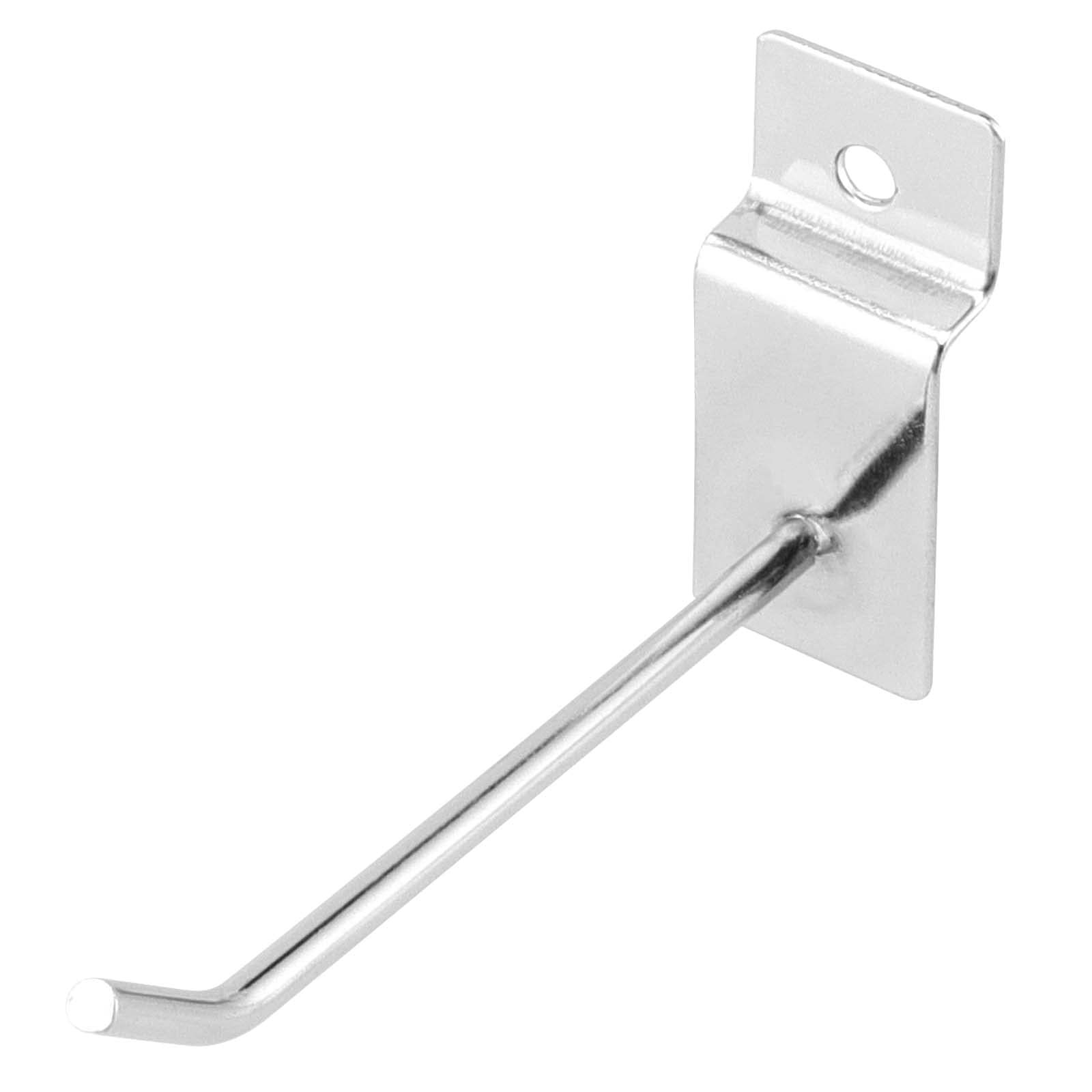 200 Pack 4 Inch Heavy Duty Silver Metal Slatwall Hooks Hangers Slat Board Hoo…