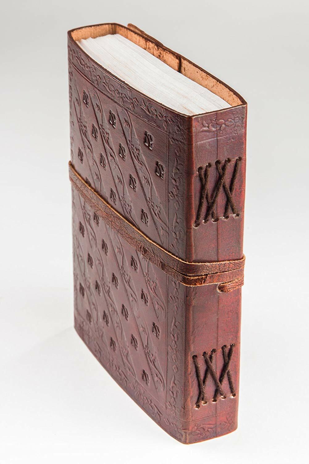 Sacred Oak Tree of Life Blank Page BOOK Handcrafted Leather Writing JOURNAL 5×7