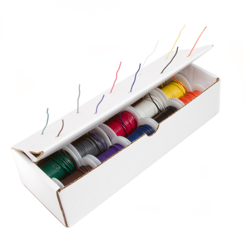 14 AWG Gauge GPT Marine Stranded Hook Up Wire 10-Color Kit 25ft Ea 0.064″ 60Volt