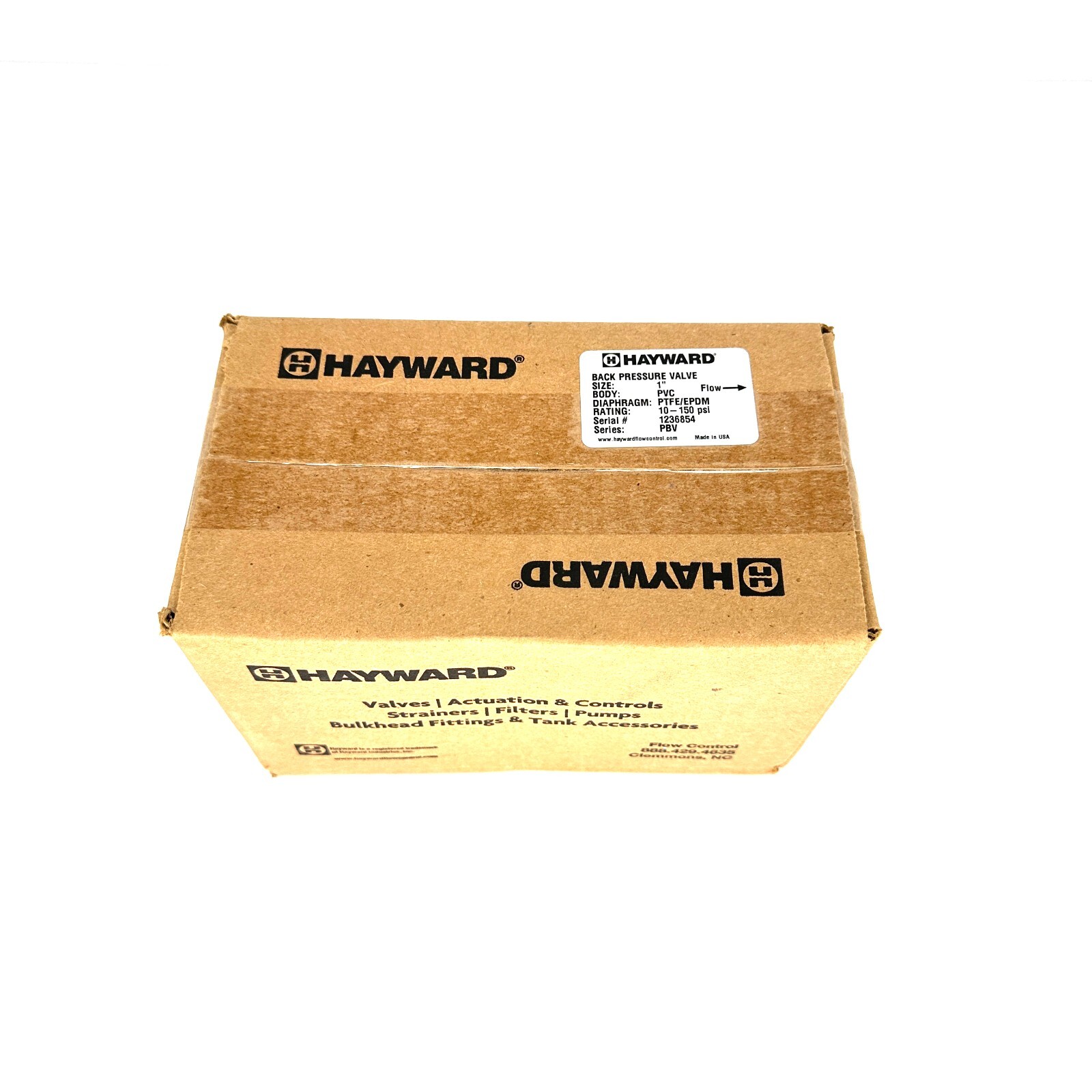 Hayward PBV1100TPE1 Back Pressure Valve 10-150 psi 1″ PVC Body EPDM Diaphragm