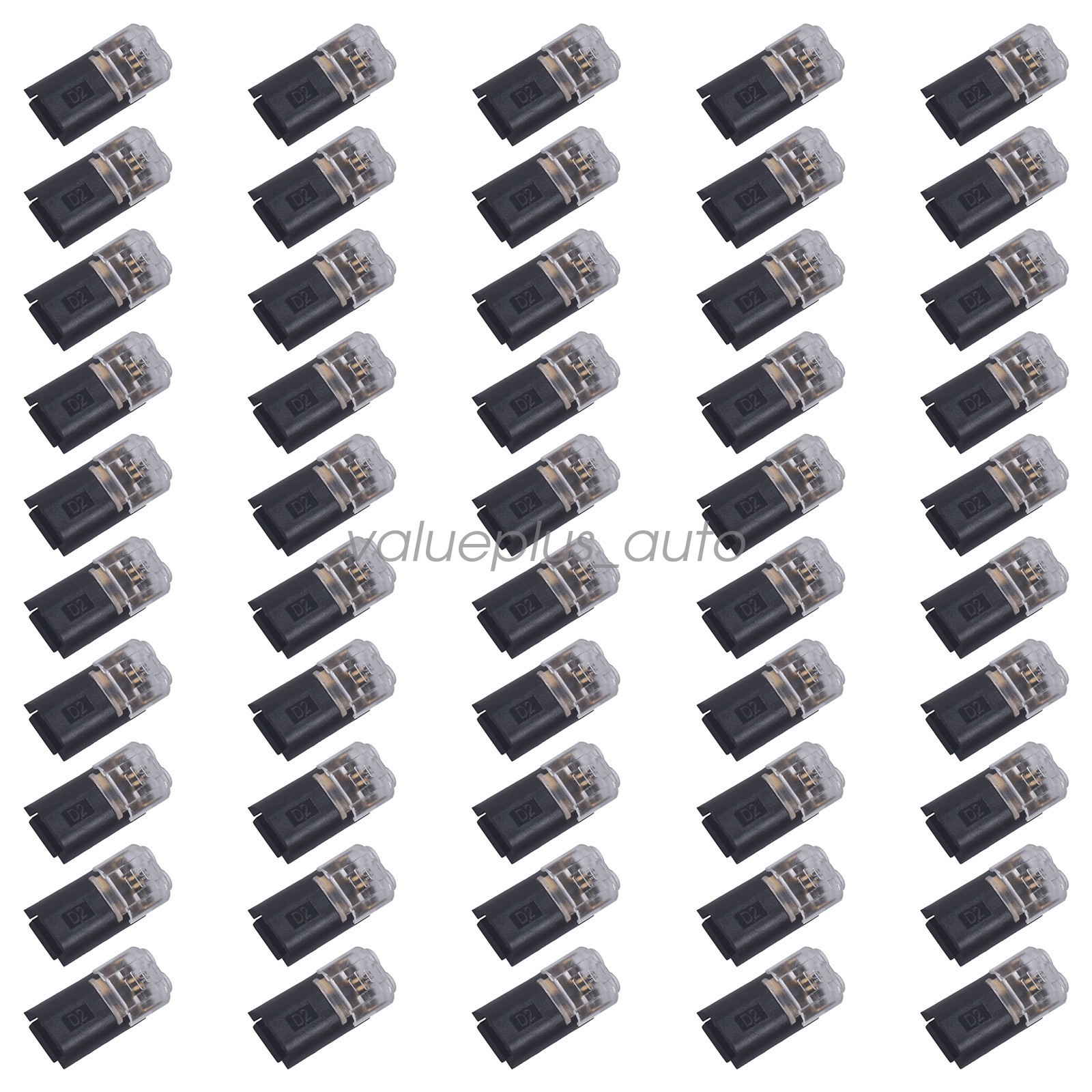 50 PCS Double-Wire Plug-in Connector with Locking Buckle, Pluggable Connectors