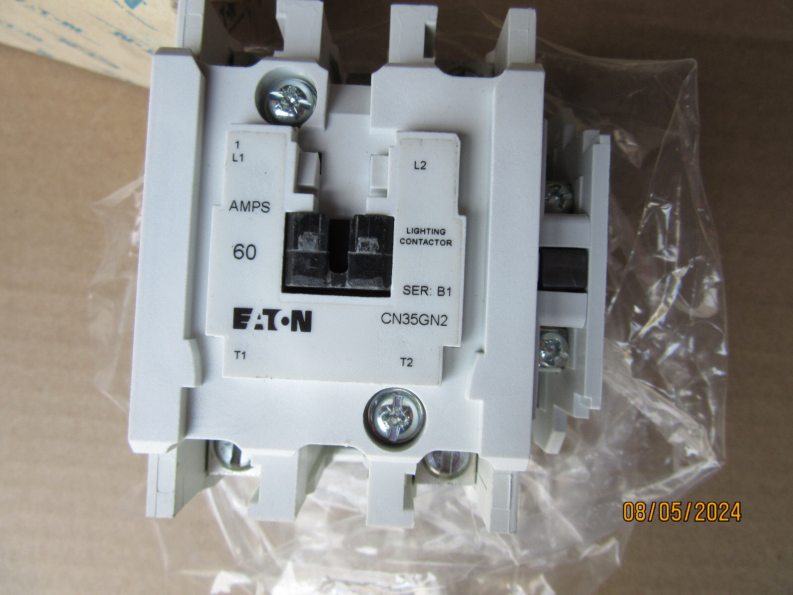 Eaton CN35GN2BB Electrically Held Lighting Contactor 2P 60A W/Aux 1 N.O. New