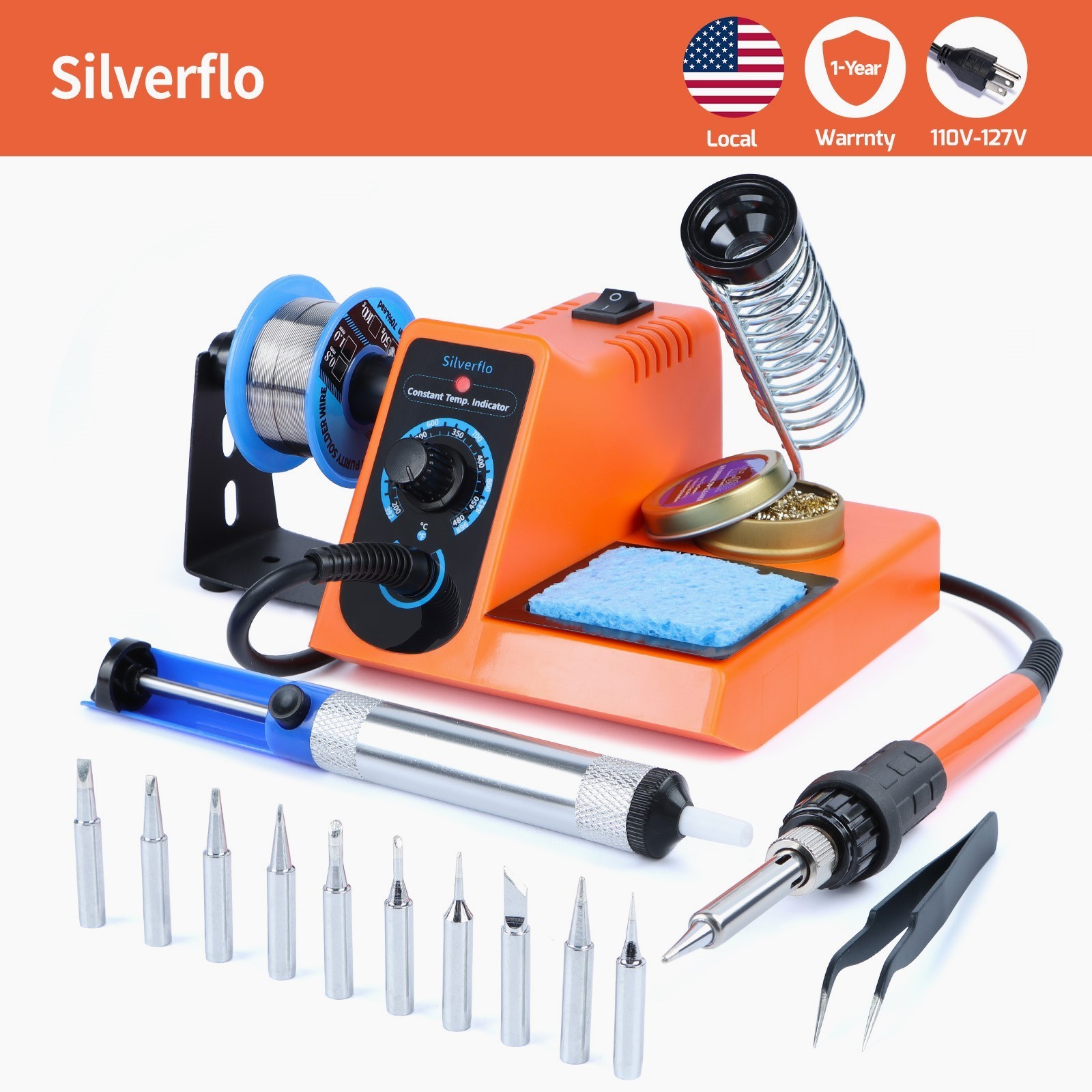 Soldering Station Kit Adjustable Temperature 100W Digital or 60W solder iron110V