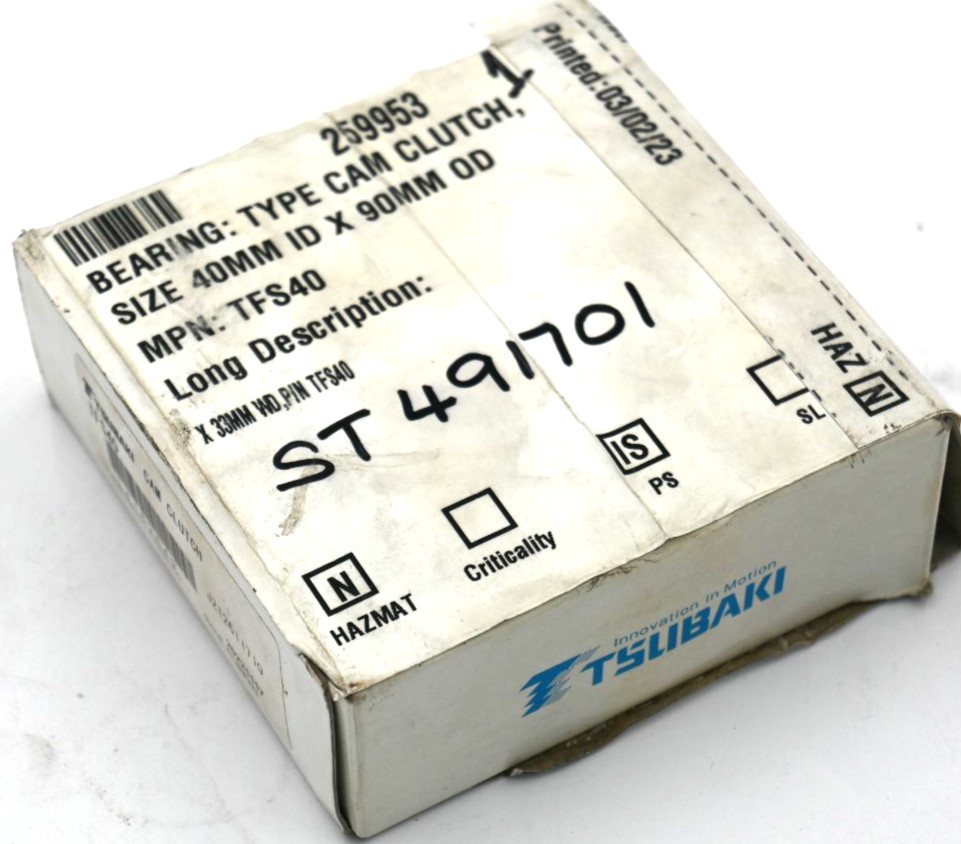 Tsubaki TFS40 Cam Clutch 40.00 mm ID 90.00 mm OD