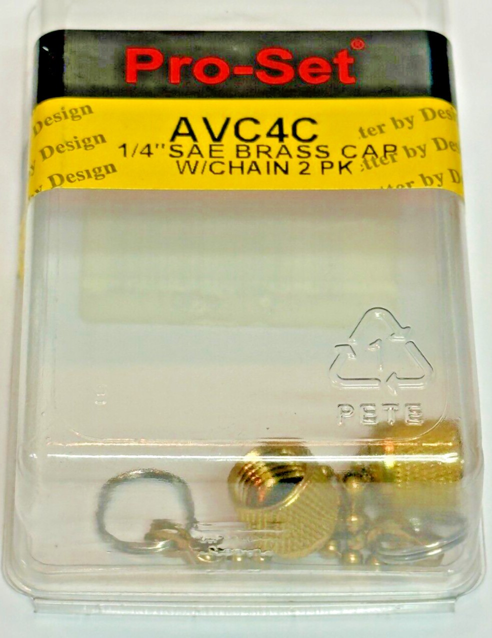 CPS Products, 1/4 Quick Seal Caps With Chain, Set of 2 AVC4C
