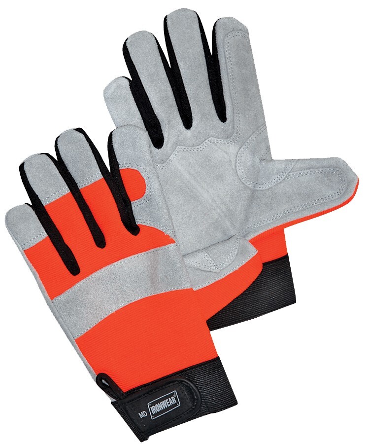 12 Pair – Multi-Purpose Double Palm, High Quality, High Vis Gloves