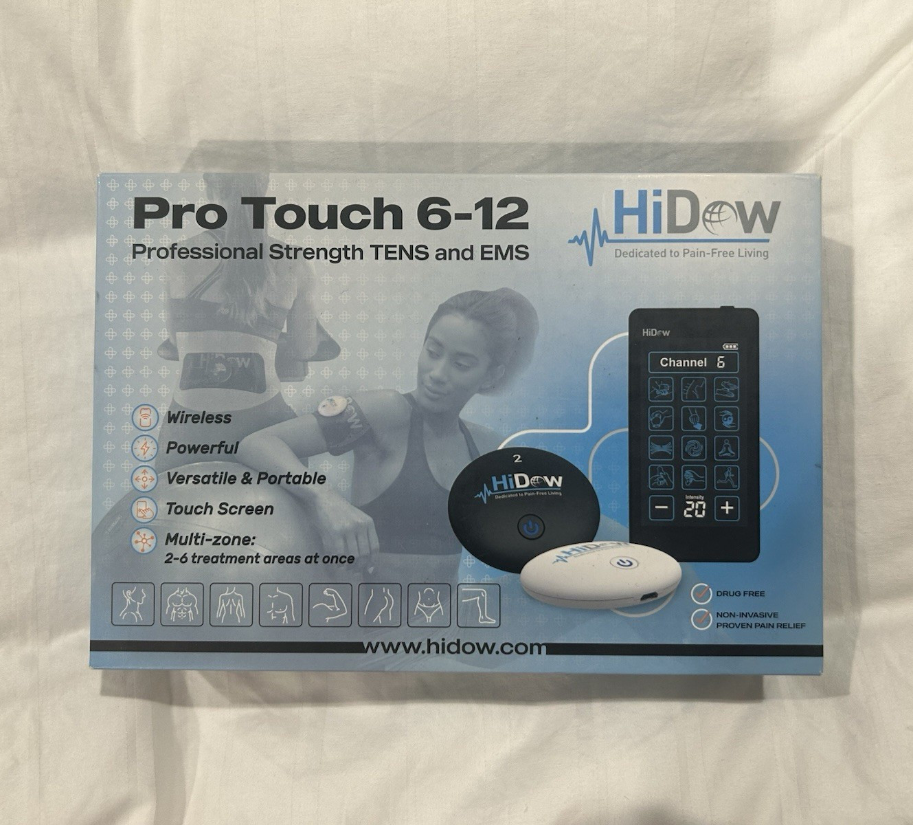 HiDow Pro Touch 6-12 6-Channel Handheld Wireless TENS/EMS Unit without pad