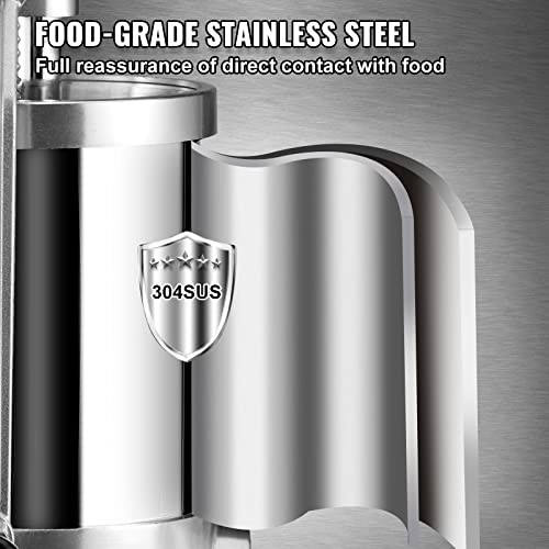 VEVOR SAUSAGE STUFFER, 2.5LBS/1.5L CAPACITY, STAINLESS STEEL VERTICAL STUFFER