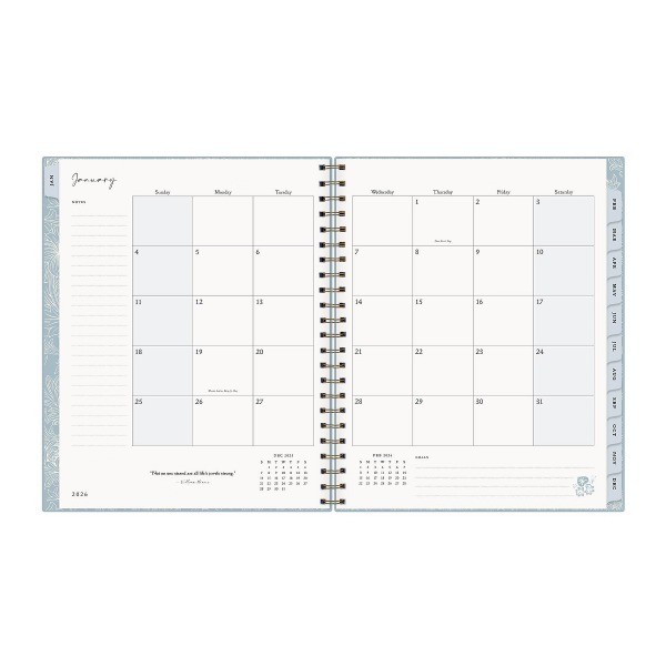 8.5"x11" 2026 Weekly/Monthly Wirebound Planner Hardcover