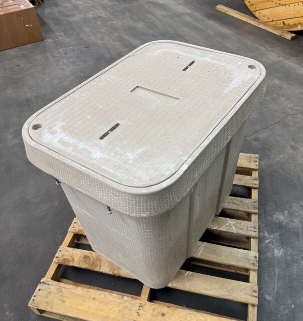 24x36x36 Polymer Concrete Tier 22 Traffic Handhole Vault Open Bottom, w/Lid
