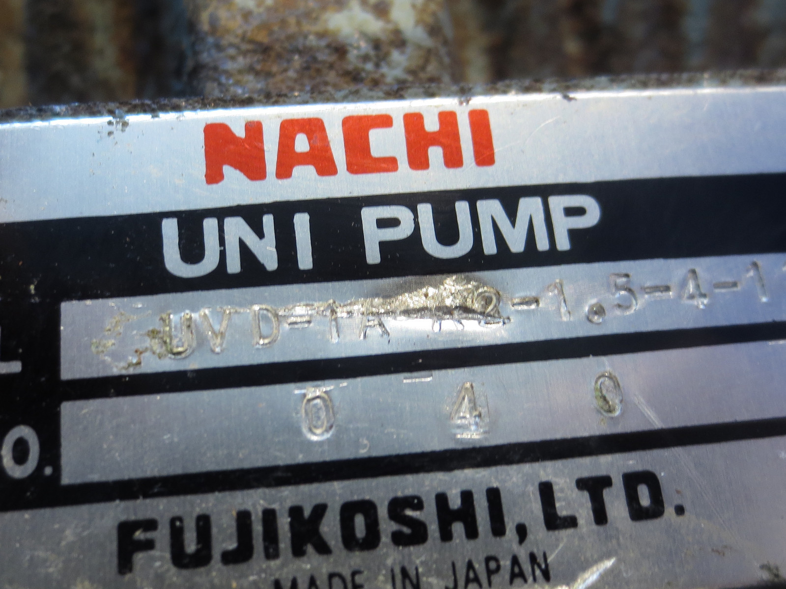 MEIDEN SHA OIL MOTOR LTF70-NR NACHI PUMP VDR-1B-1A2-11 UVD-1A-A2-1.5-4-13 EACH 1