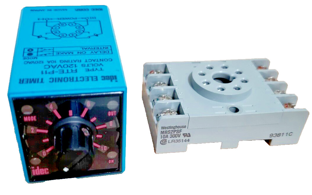 IDEC RTE-P11 / RTEP11 ANALOG ELECTRONIC TIMER 120V RELAY