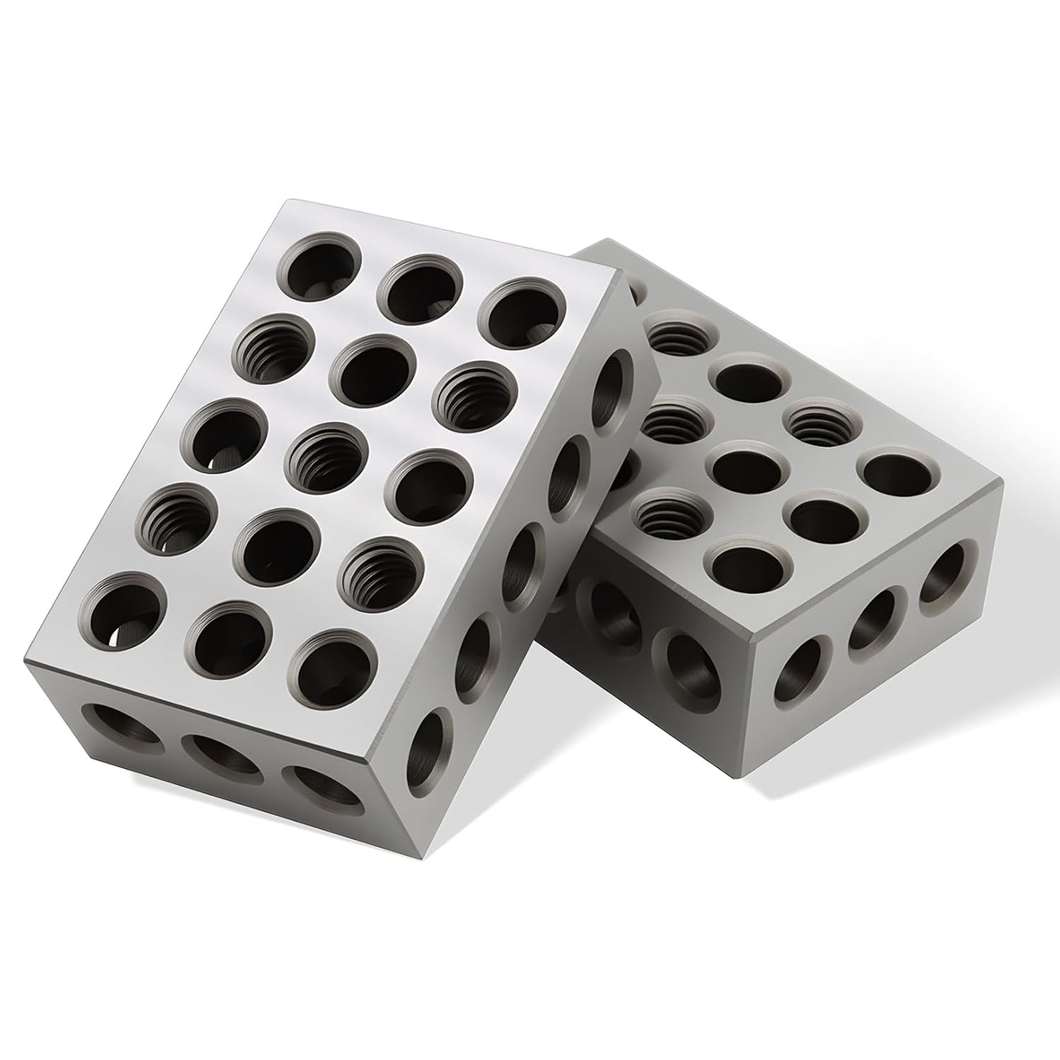 Hardened Steel Nakkaa Blocks Set Matched Pair 23 Holes 0002 Squareness