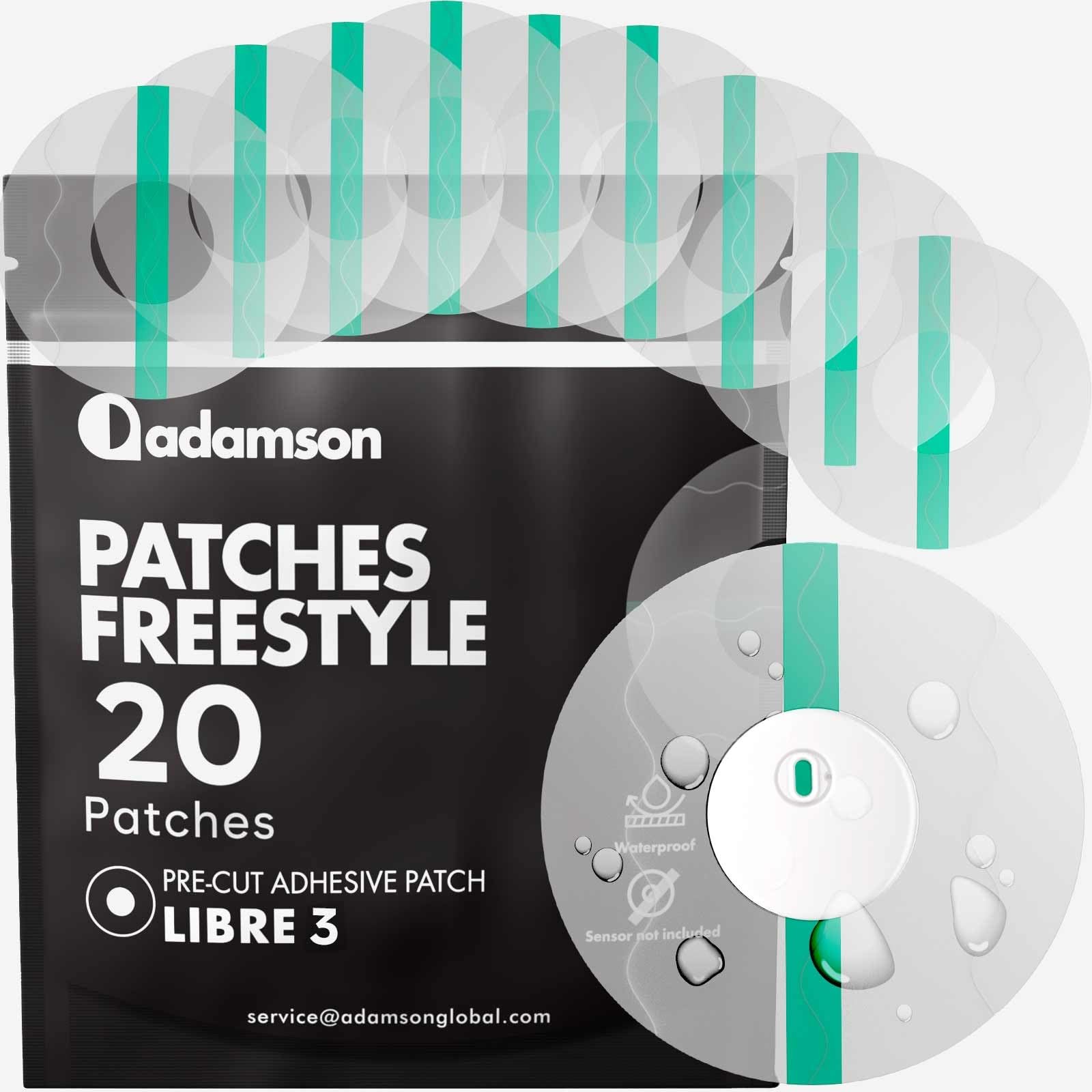 Freestyle 20 Libre 3 Sensor Covers Waterproof – Transparent, 20 Patches