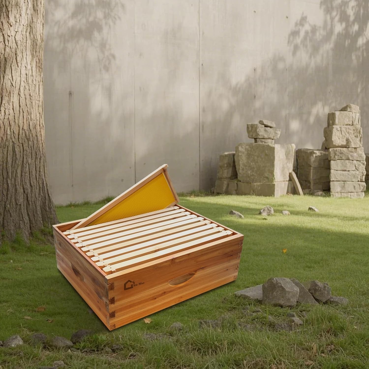 10 Frame Medium Super Bee Hive Box Langstroth Honey Bee Hive Dipped in 100%