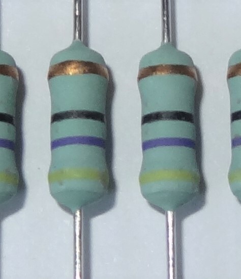 2 pcs 47 ohm 1W Wire Wound Power Resistor.with flameproof coating KNP1WSJR-52-47