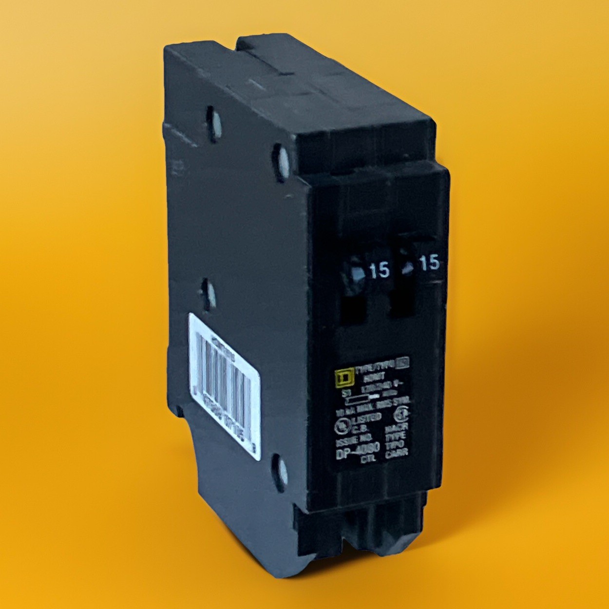 Square D Homeline 15A Twin 1PTandem Circuit Breaker HOMT1515 15/15 AMP USED