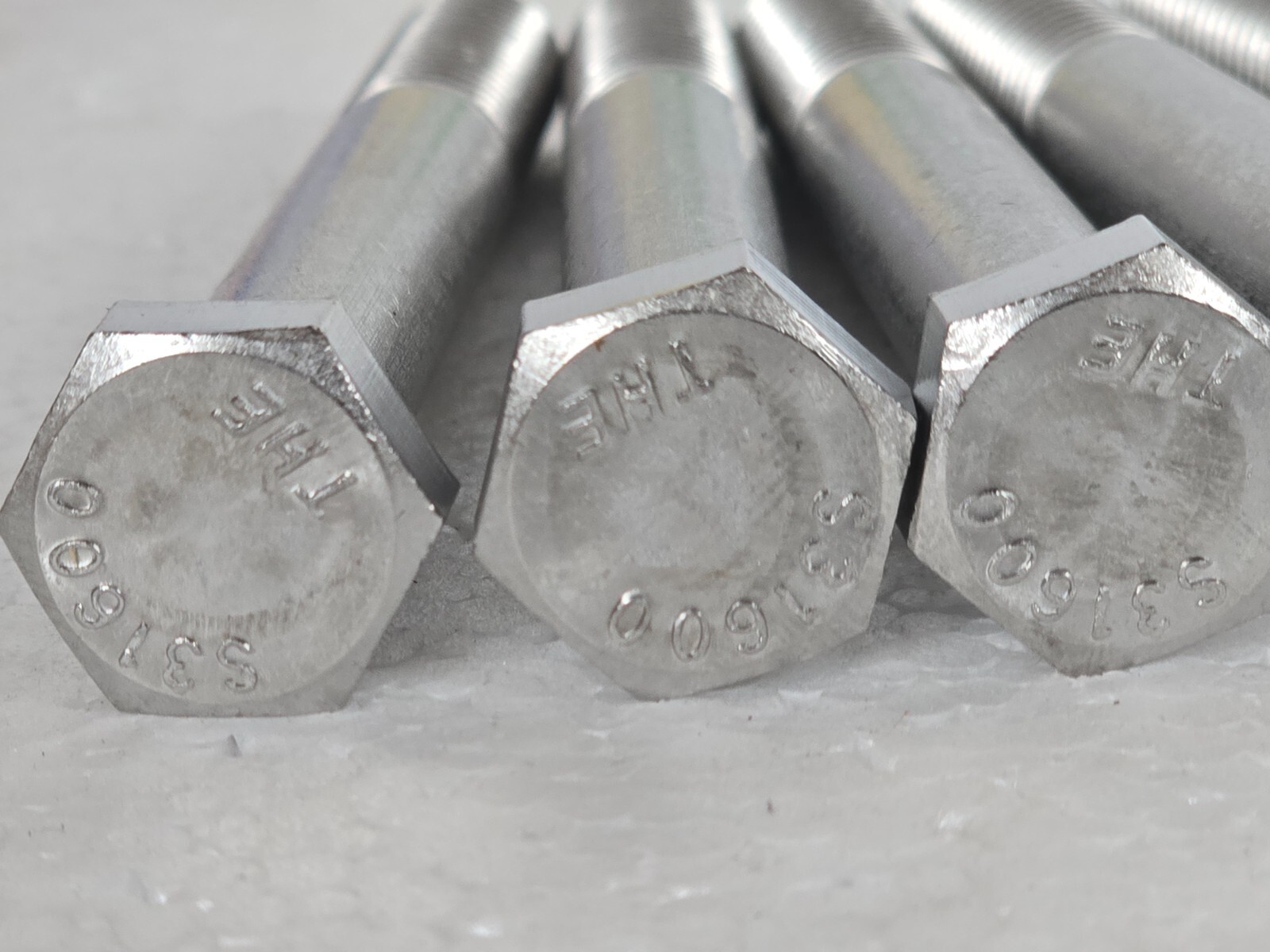 (5) 316 STAINLESS 1/2-13 X4 Hex Bolts Cap Screw Partially Threaded «BEST PRICE»