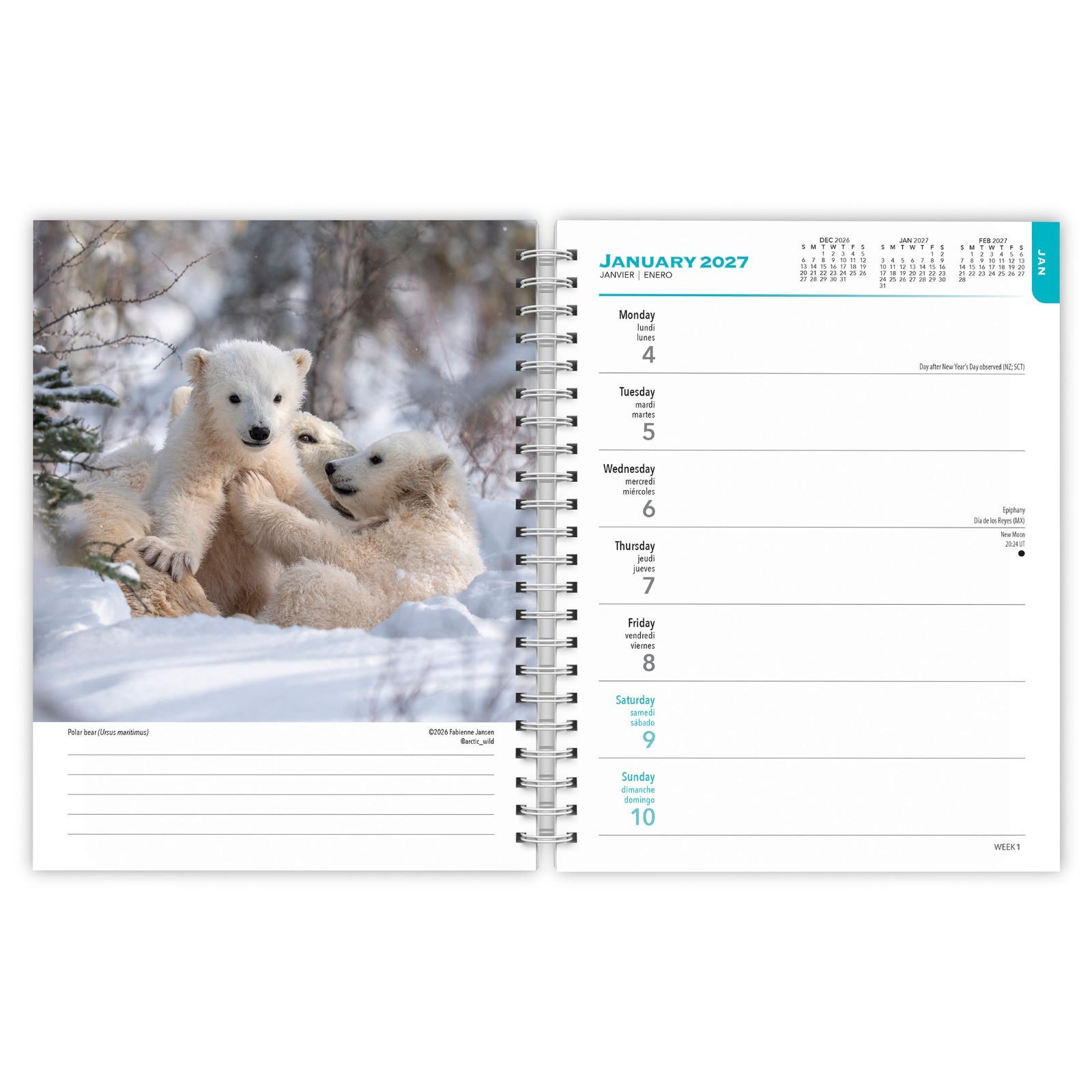 Canadian Geographic Wilderness OFFICIAL | 2027 6×7.75″ Wire-O Engagement Planner