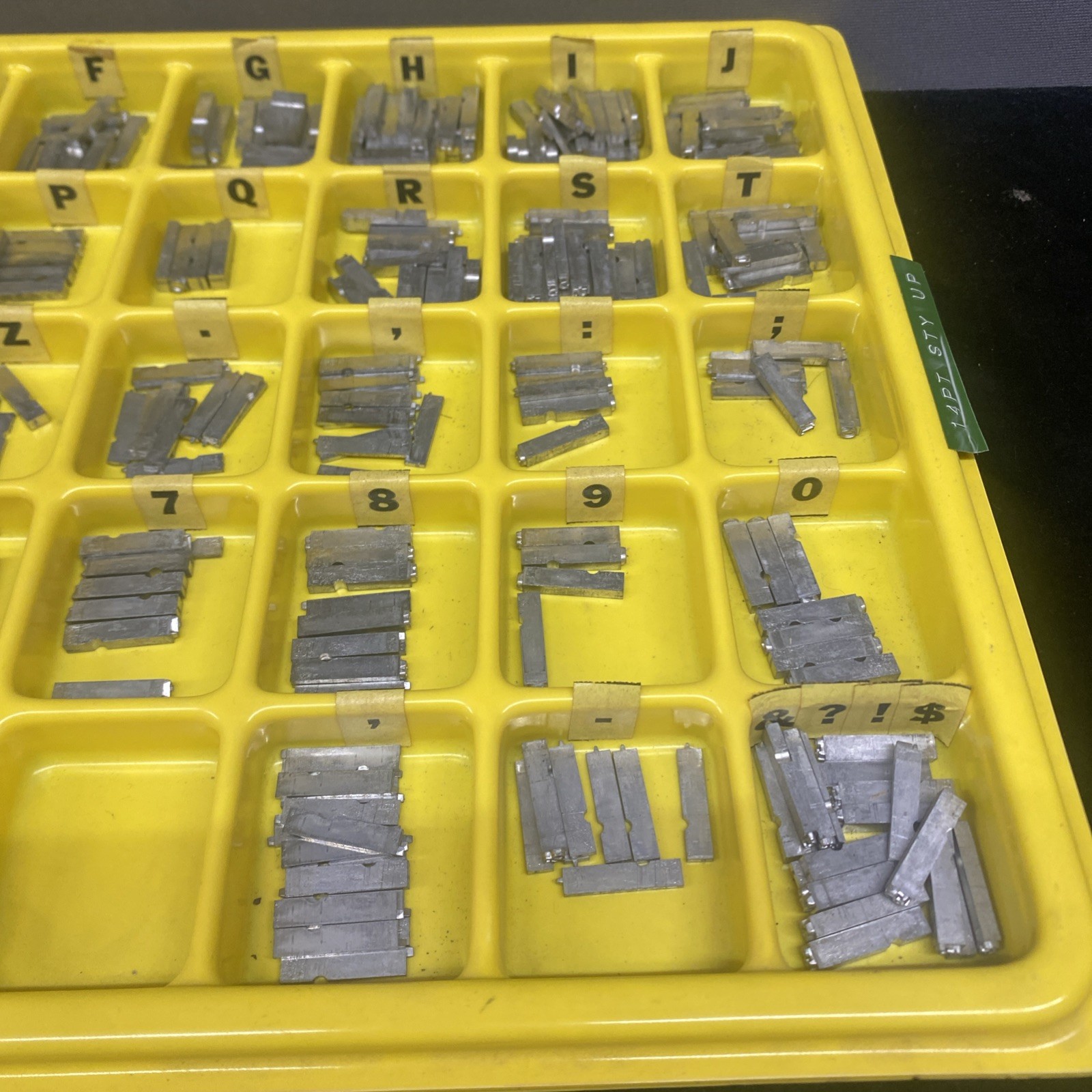 Warner Rubber Stamping Matrices 14PT Sty Up Large Lot CAPS 3.8 Lbs