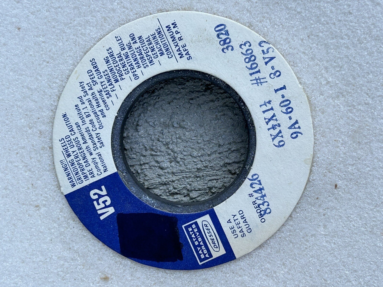Bay State Abrasives Grind Wheel 6×1/2 x 1 1/4 4140 RPM 9A-46J8-V52-NEW