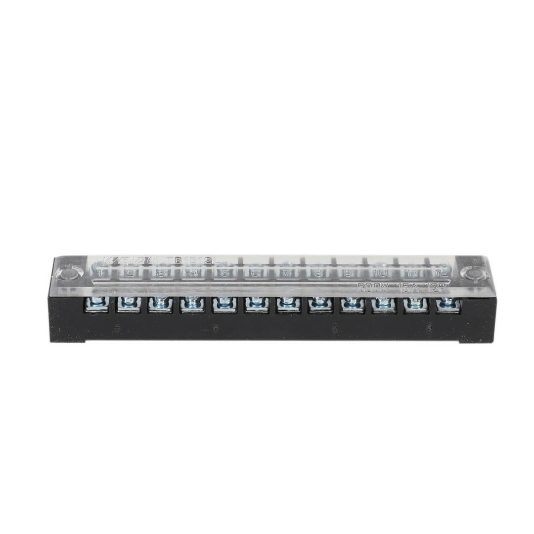 5Pcs Dual Row 12 Positions Screw Terminal Electric Barrier Strip Block 15A 600V