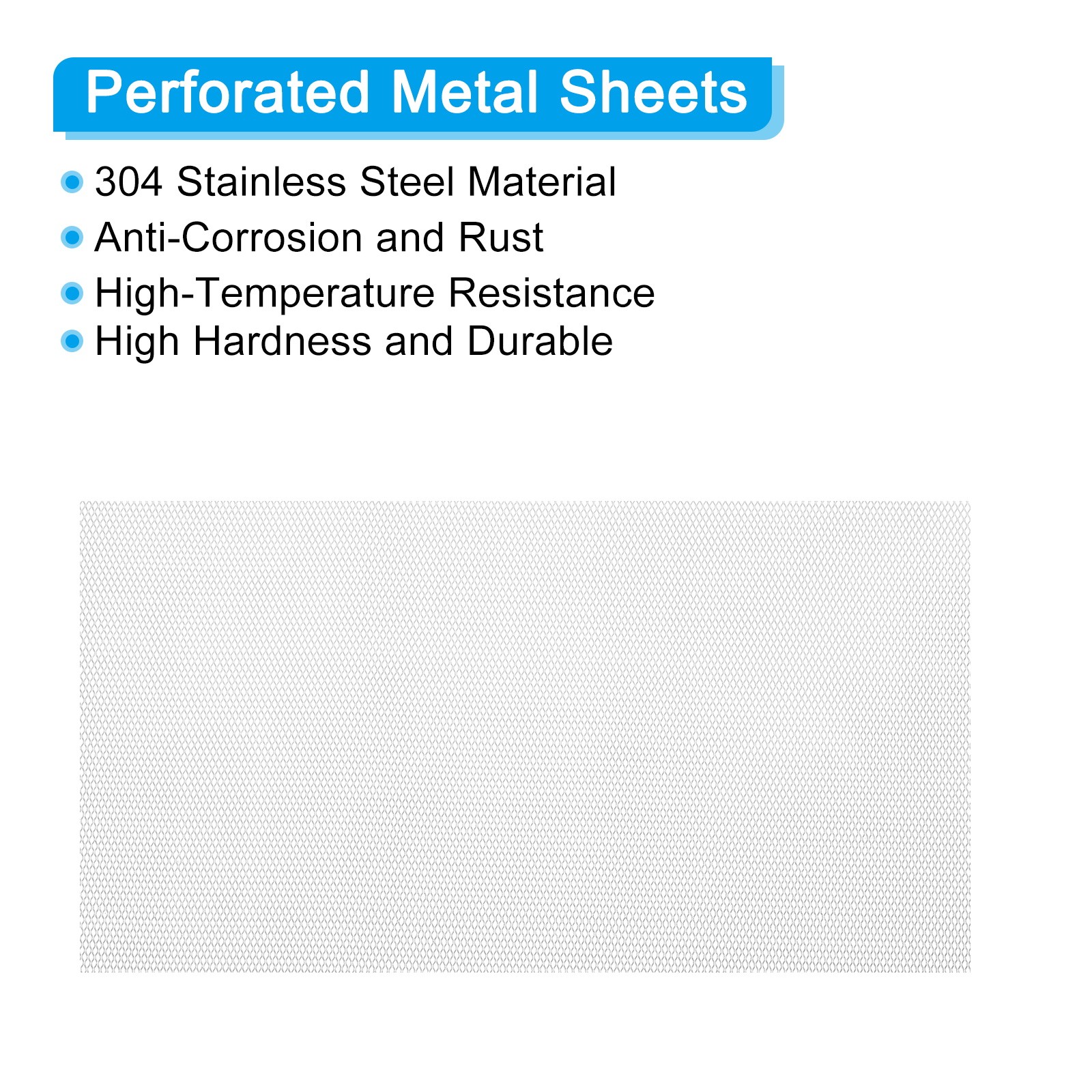40″L 15.7″W Universal Car Grill Mesh 1x2mm Diamond Hole Silver Tone