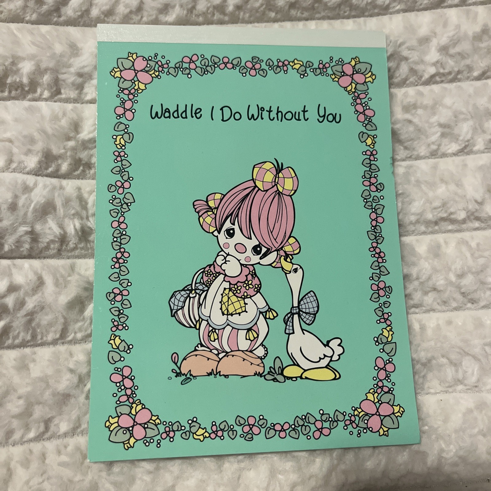 Vintage Precious Moments Notebook Lined Waddle I Do Without You 9011
