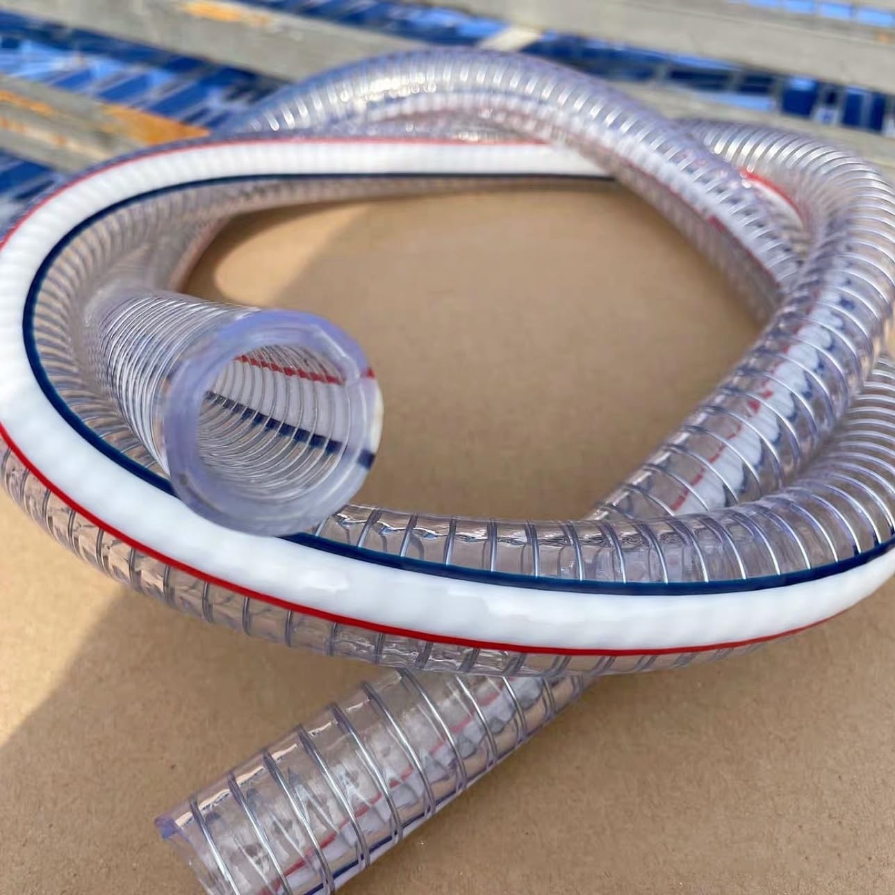 PEISONGFEI 1 1/4 Inch ID x 1 1/2 Inch OD Heavy-Duty Steel Wire Suction PVC